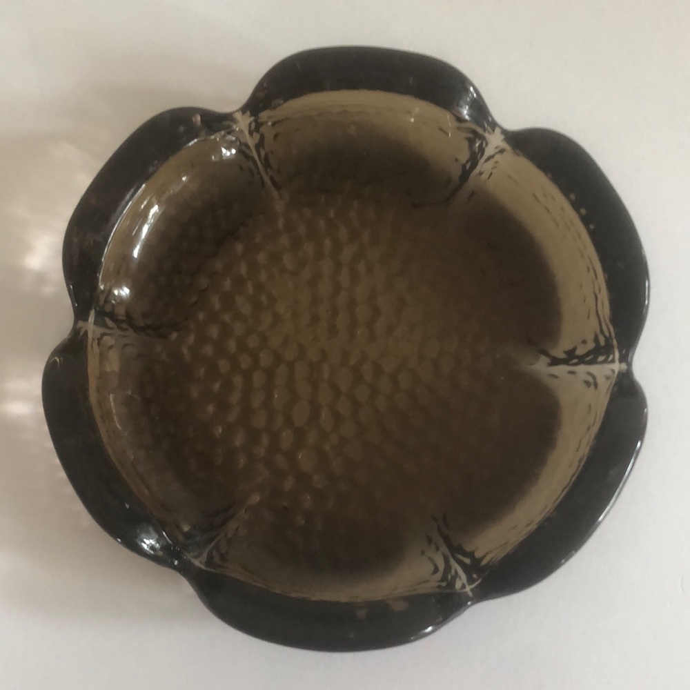 Vintage ashtray smoked glass